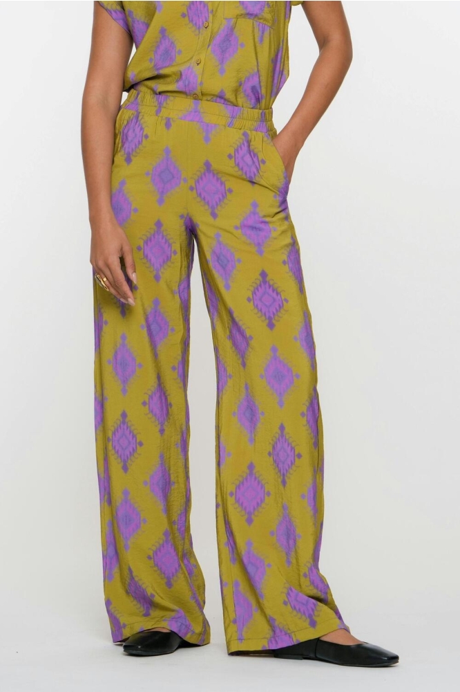 AZTEC BROEK 51225 20 Green/Purple
